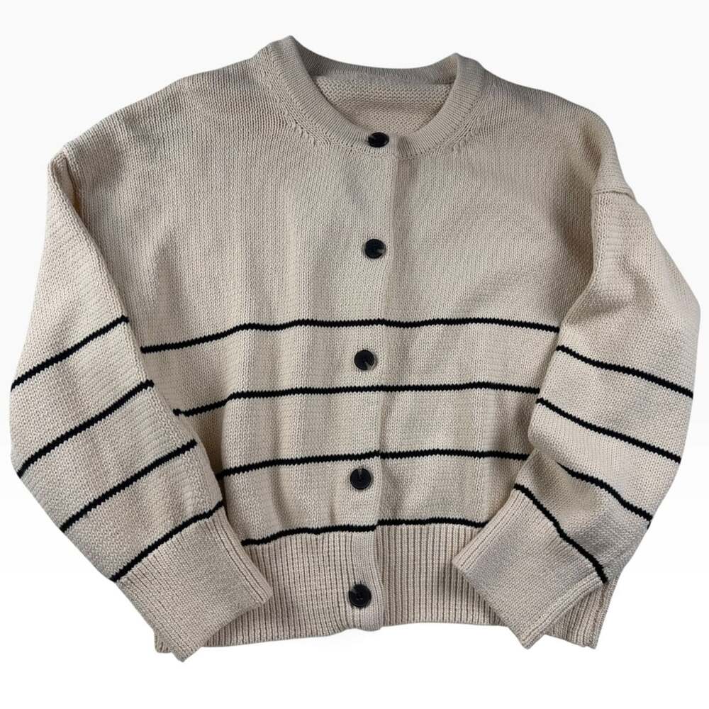 Cotton blend Striped Cardigan Size XL